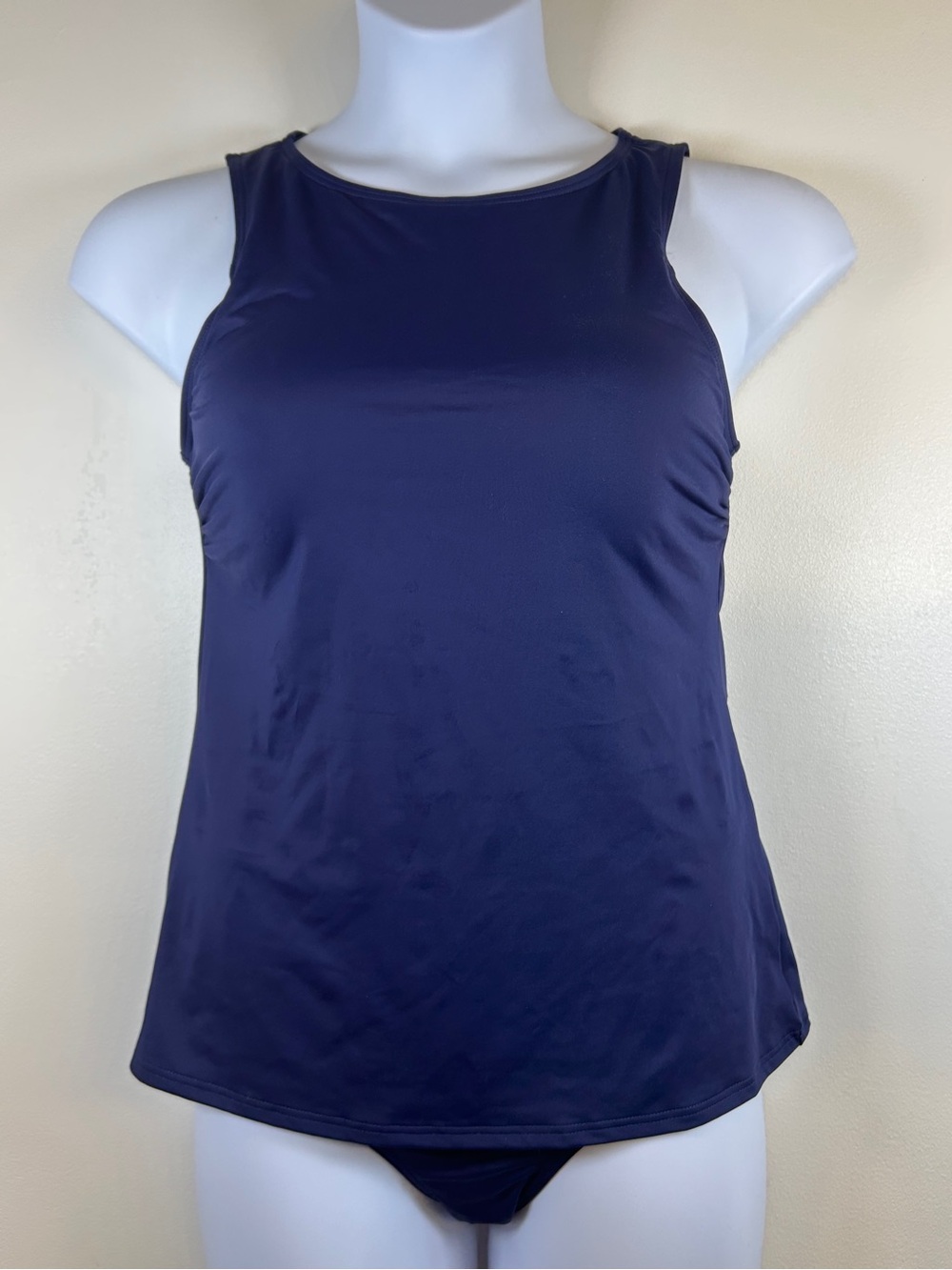 Lands' End NWT Women’s Size 10 Navy 2-Piece Swim Suit - Tankini + Swim Bottoms - Picture 2 of 16